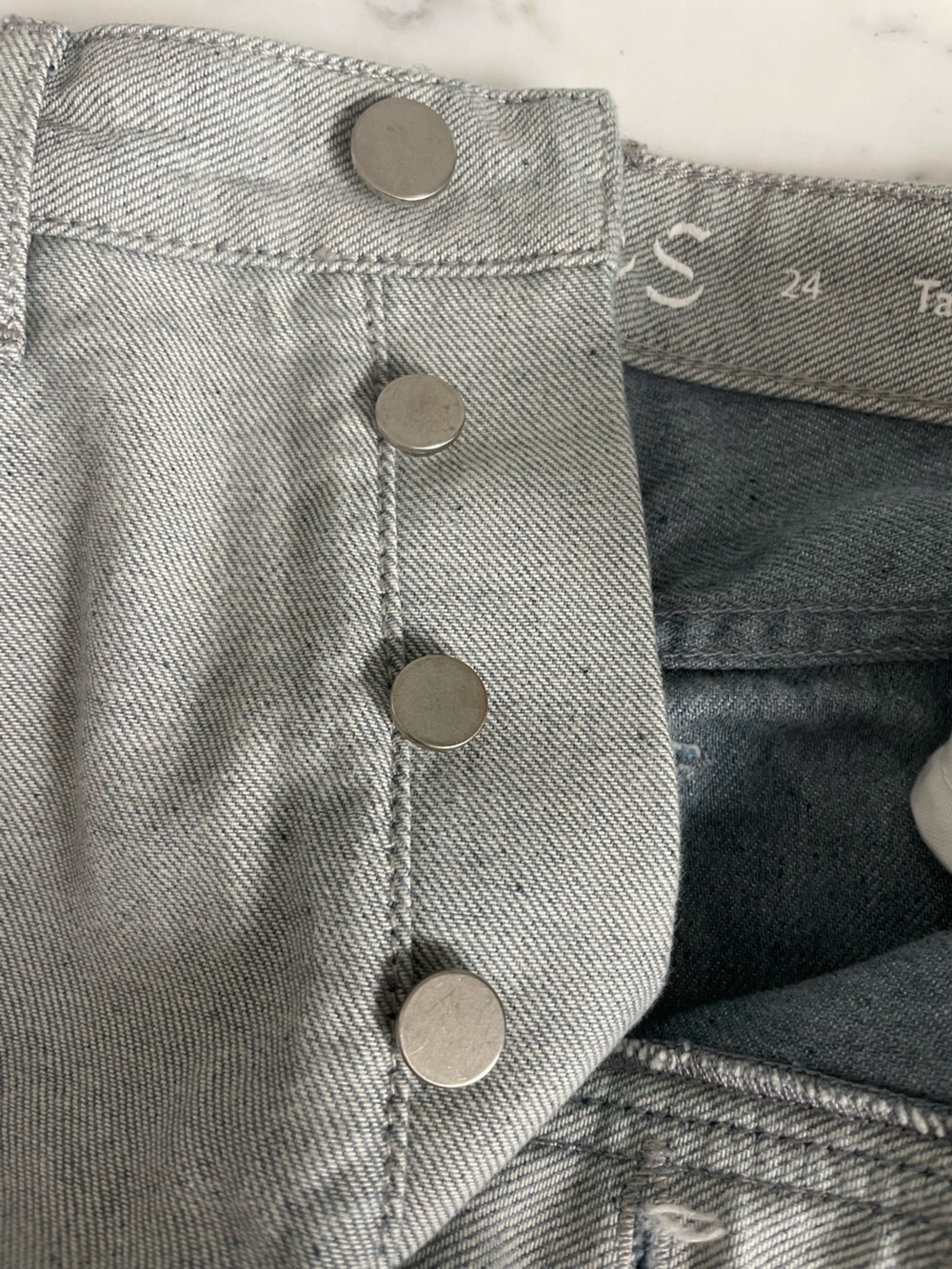 COS Arch Tapered Leg Jean in Blue Speckled Size 24 - Picture 7 of 9